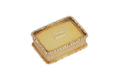 Lot 14 - A George IV sterling silver gilt vinaigrette, Birmingham 1823 by Robert Mitchell