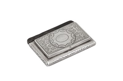 Lot 192 - An early 19h century Chinese Export silver snuff box and steel striker, Canton circa 1830 mark of Wongshing