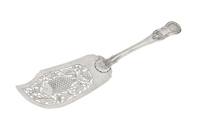 Lot 190 - An early 19th century Chinese Export silver fish slice, Canton circa 1830 mark of Khecheong