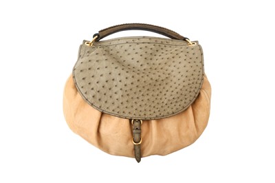 Lot 182 - Miu Miu Bi Colour Ostrich Hobo Bag