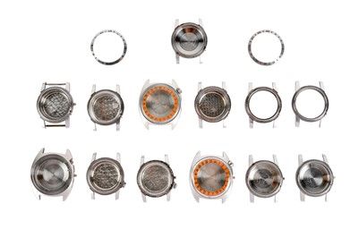 Lot 396 - GLYCINE WATCH CASES.