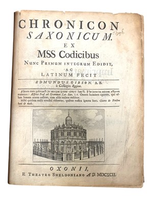 Lot 37 - British History.- Gibson (Edmund) Chronicon Saxonicum