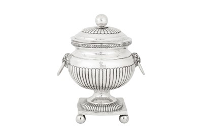 Lot 98 - An early 19th century Indian colonial unmarked silver butter cooler, Madras circa 1820