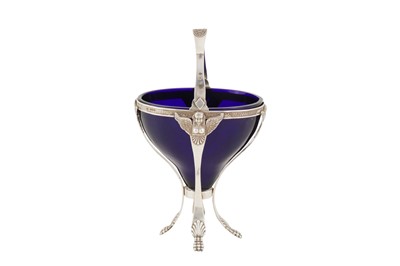 Lot 277 - An early 20th century German silver Egyptian style sugar basket, Kesselstadt by Karl Kurz, import marks for London 1903 by Julius Blanckensee