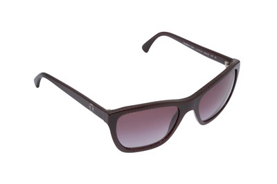 Lot 3 - Chanel Wine CC Rectangle Sunglasses