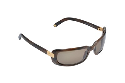 Lot 211 - Chanel Brown CC Rectangle Sunglasses