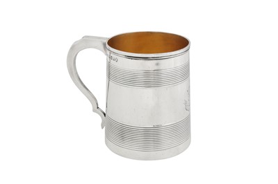 Lot 476 - A George III sterling silver pint mug, London 1816 by Thomas Wallis II
