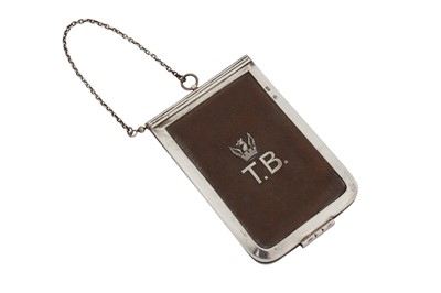 Lot 34 - A Victorian sterling silver mounted leather wallet, London 1876 by Wright & Davies