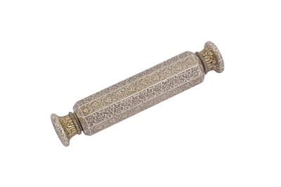 Lot 120 - A rare mid to late 19th century Anglo – Indian silver gilt double scent bottle, Lucknow circa 1860-80