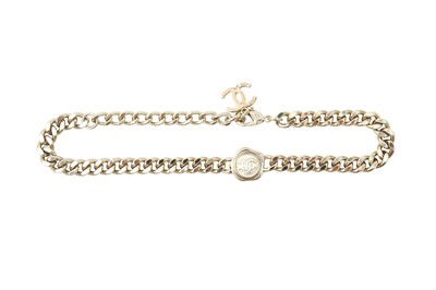 Lot 341 - Chanel White Pearl CC Curb Choker Necklace