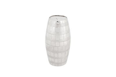 Lot 487 - A George III sterling silver double barrel beaker, London 1800 by Peter, Anne and William Bateman