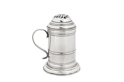Lot 520 - A George I Britannia standard silver kitchen pepper, London 1717 by William Looker (reg. July 1713)