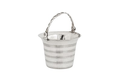 Lot 505 - A George II sterling silver cream pail, London 1758 by Thomas Moore II (reg. 21st Aug 1750)