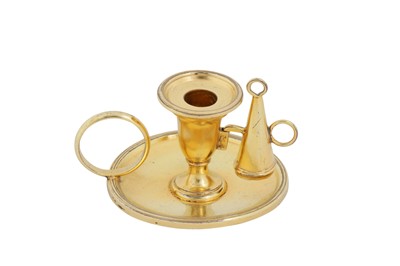 Lot 460 - A George III sterling silver gilt taper chamberstick, Sheffield 1801 by George Eadon & Co