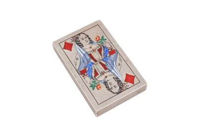 Lot 241 - An Alexander II mid-19th century Russian 84 zolotnik novelty silver and enamel snuff box, Moscow 1869 by CD?