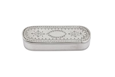 Lot 5 - A George III sterling silver snuff box, London 1797 by Cornelius Bland