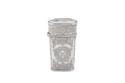 Lot 49 - A George II silver etui, probably London circa 1740