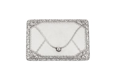 Lot 25 - An Edwardian sterling silver novelty card case, Birmingham 1902 by Harry Hayes