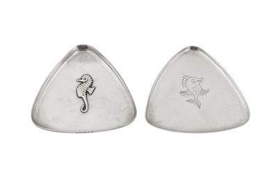 Lot 347 - Two Elizabeth II sterling silver dishes, one London 1956 by Geoffrey Guy Bellamy