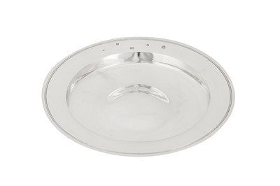Lot 356 - A large Elizabeth II sterling silver Armada dish, London 1953 by Dimmer & Son
