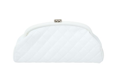 Lot 453 - Chanel White Caviar Timeless Clutch