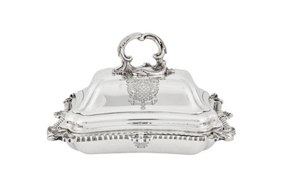 Lot 402 - A Victorian sterling silver entrée dish and cover, London 1841 by John Tapley