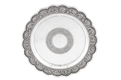 Lot 148 - A large mid-20th century Cambodian silver tray, circa 1960