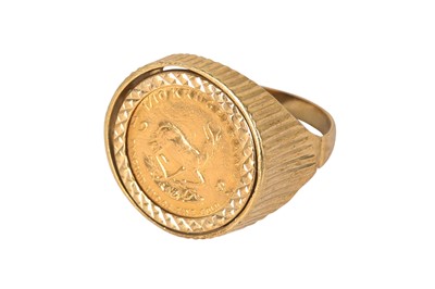 Lot 1010 - 1/10th KRUGERRAND RING