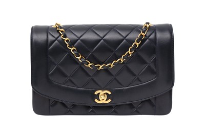 Lot 152 - Chanel Navy Medium Diana Flap Bag