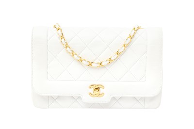 Lot 466 - Chanel White Medium Diana Flap Bag