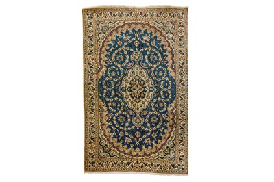 Lot 323 - A FINE PART SILK NAIN RUG, CENTRAL PERSIA