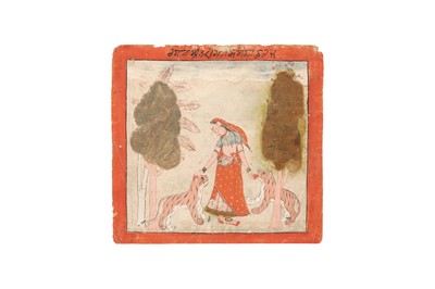 Lot 307 - AN ILLUSTRATION TO A RAGAMALA SERIES: THE SUHAVI RAGINI