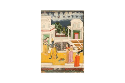 Lot 327 - KRISHNA WAVING GOODBYE TO HIS BELOVED