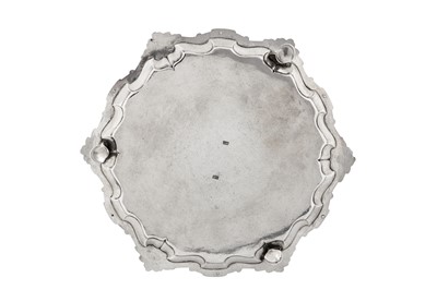 Lot 302 - A rare mid-18th century American Colonial silver salver, Boston circa 1750 by William Simpkins (1704-1780)