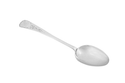 Lot 294 - A late 18th century American silver tablespoon, New York circa 1785 by John Burger (1747-1828, active from 1780)