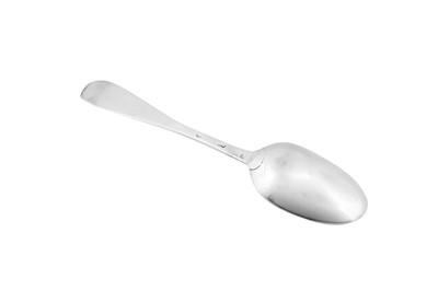 Lot 436 - A George II Scottish provincial silver tablespoon, Aberdeen circa 1750 by George Cooper (active 1728-58)
