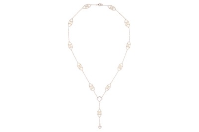 Lot 69 - A SEED PEARL AND DIAMOND NECKLACE