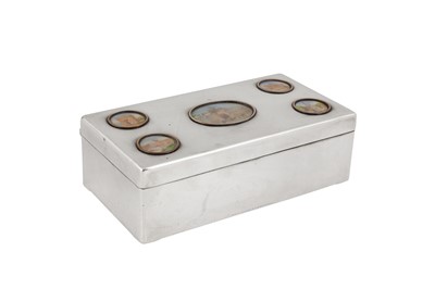 Lot 63 - A Victorian miniature set sterling silver cigarette box, London 1887 by Sampson Mordan