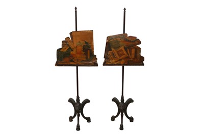 Lot 298 - A PAIR OF ANGLO-INDIAN POLE SCREENS