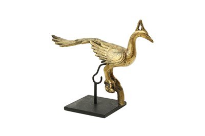 Lot 151 - A CHINESE GILT-BRONZE FIGURE OF A PHOENIX