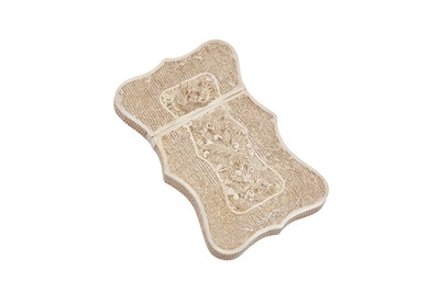 Lot 168 - A late 19th century Chinese Export silver card case, Canton circa 1880 retailed by Mun Kee