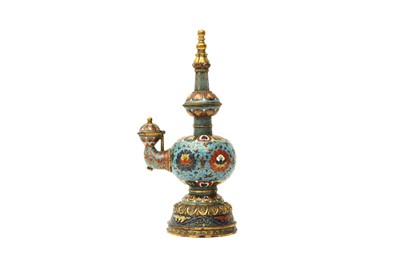 Lot 96 - *AMENDMENT* A VERY RARE CHINESE CLOISONNÉ 'LOTUS' KUNDIKA