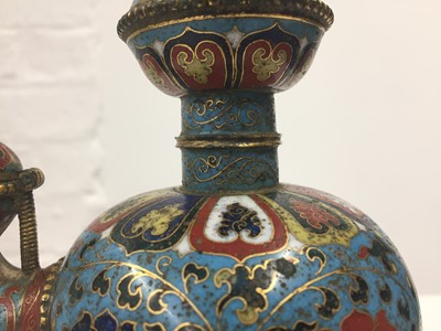 Lot 96 - *AMENDMENT* A VERY RARE CHINESE CLOISONNÉ 'LOTUS' KUNDIKA