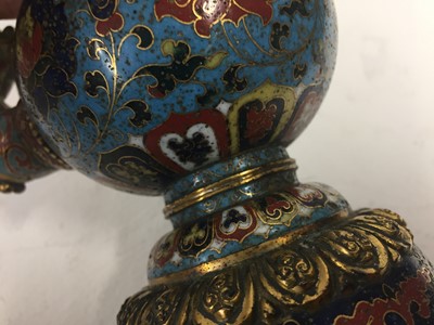 Lot 96 - *AMENDMENT* A VERY RARE CHINESE CLOISONNÉ 'LOTUS' KUNDIKA