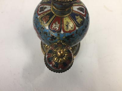 Lot 96 - *AMENDMENT* A VERY RARE CHINESE CLOISONNÉ 'LOTUS' KUNDIKA