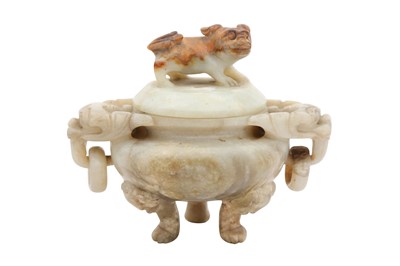 Lot 161 - A CHINESE JADEITE CENSER