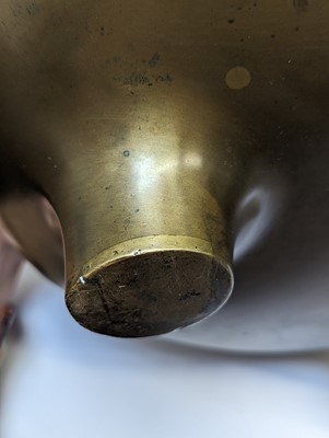 Lot 42 - A CHINESE BRONZE TRIPOD CENSER