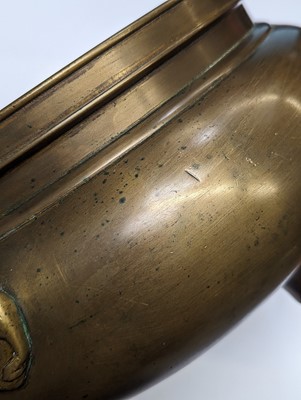 Lot 42 - A CHINESE BRONZE TRIPOD CENSER
