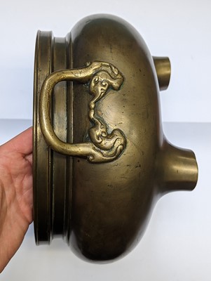 Lot 42 - A CHINESE BRONZE TRIPOD CENSER