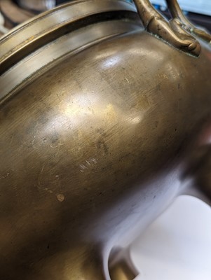 Lot 42 - A CHINESE BRONZE TRIPOD CENSER